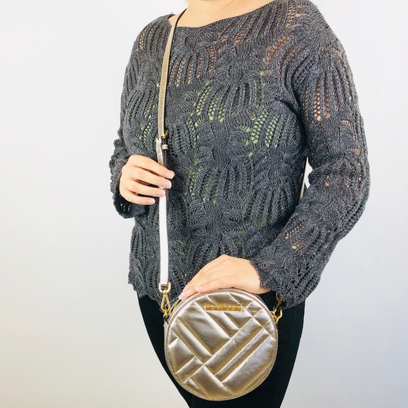 Michael Kors Vivianne Metallic Canteen Crossbody Bag - Picture 7 of 8